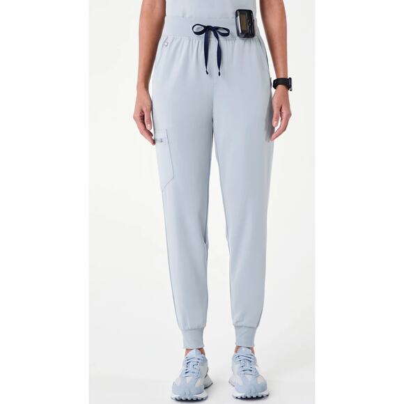 Figs Zamora High Waisted Jogger Scrub Pants in Dusty Blue Size XL X-Large - Picture 1 of 5